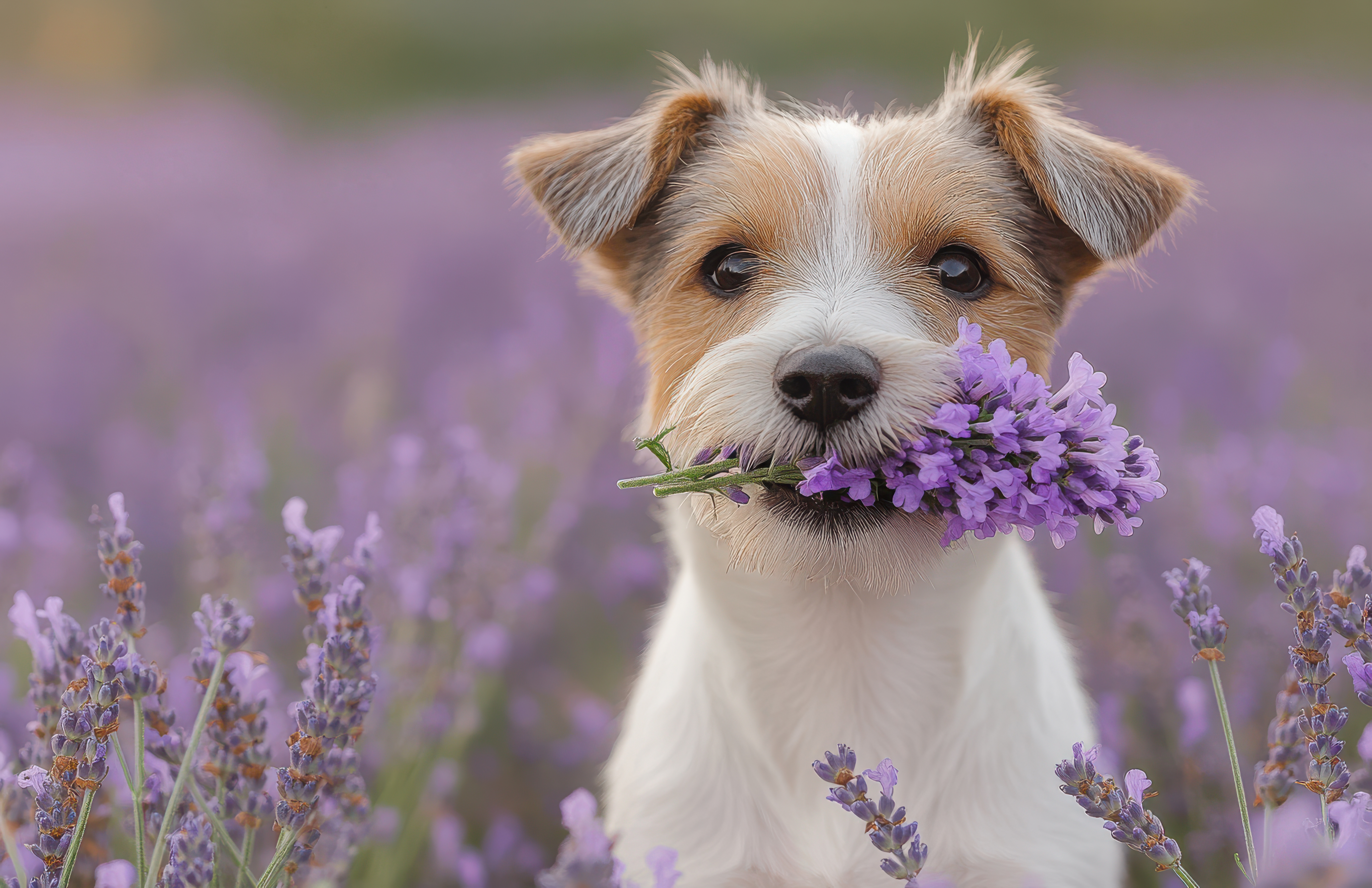 Lavender Essential Oil for Safe Dog Anxiety Relief AdobeStock 1214765756