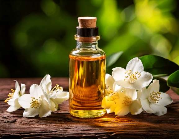 firefly generate an image of jasmine essential oil; aromatherapy concept 477714