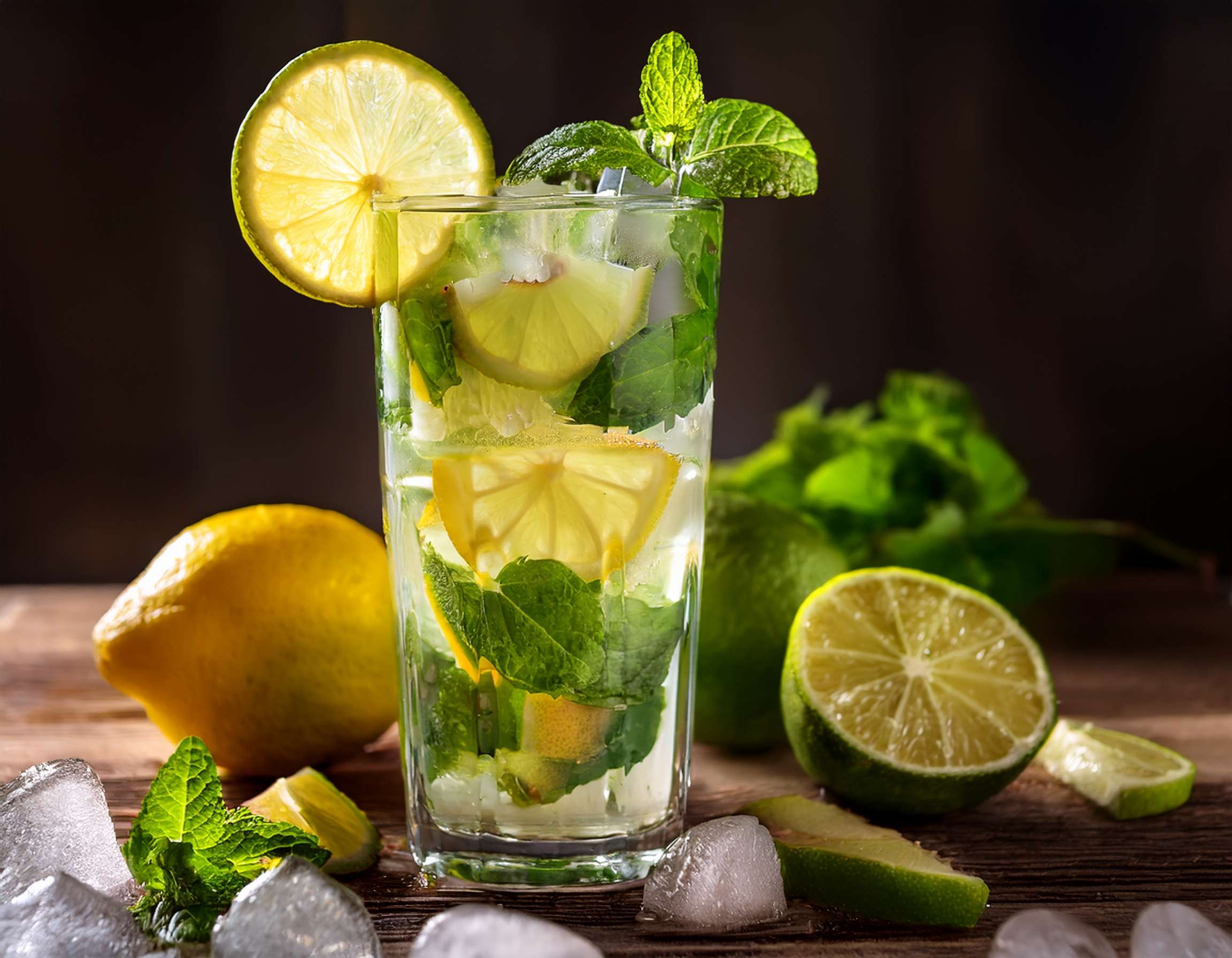 Firefly Create An Image Of A Mojito With Lemon Lime And Ice 947574