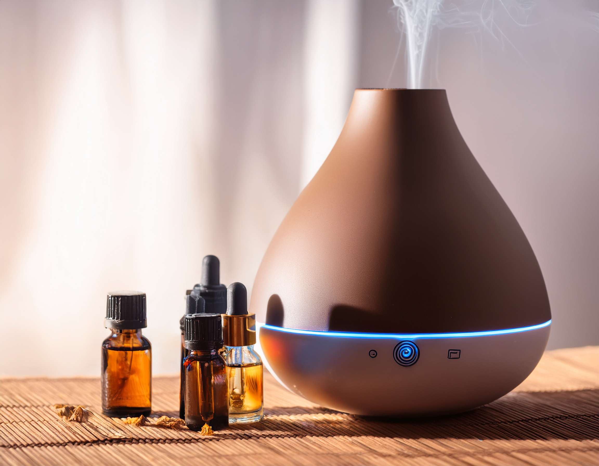 Firefly Create An Image Of An Essential Oil Diffuser With Essential Oil Bottles Aromatherapy 947574