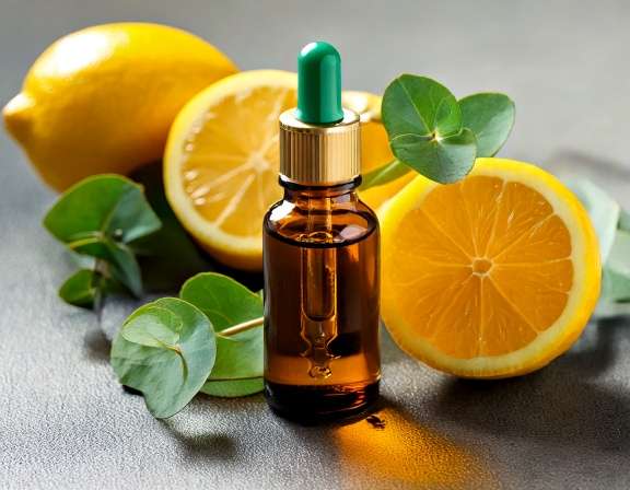 firefly generate an image of lemon eucalyptus essential oil; aromatherapy concept, dropper bo 110440