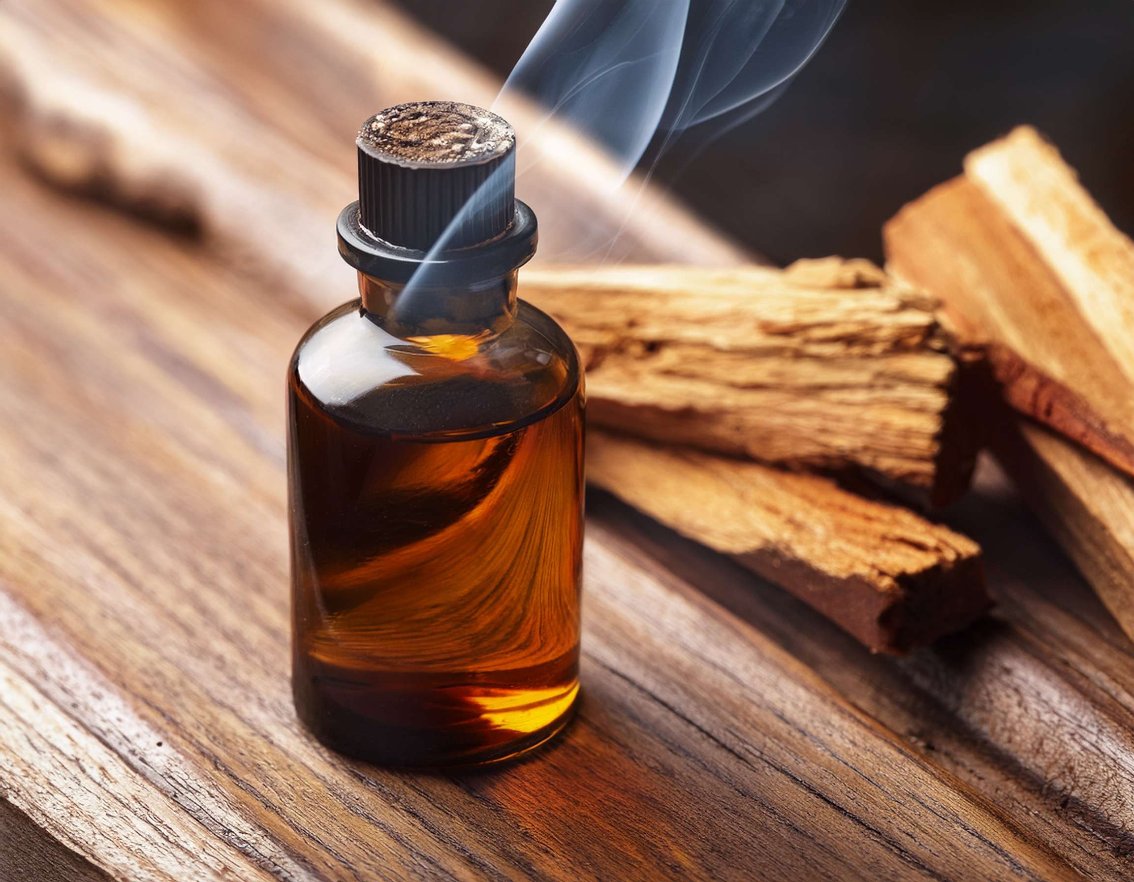 firefly generate an image of a palo santo essential oil; aromatherapy concept 834114