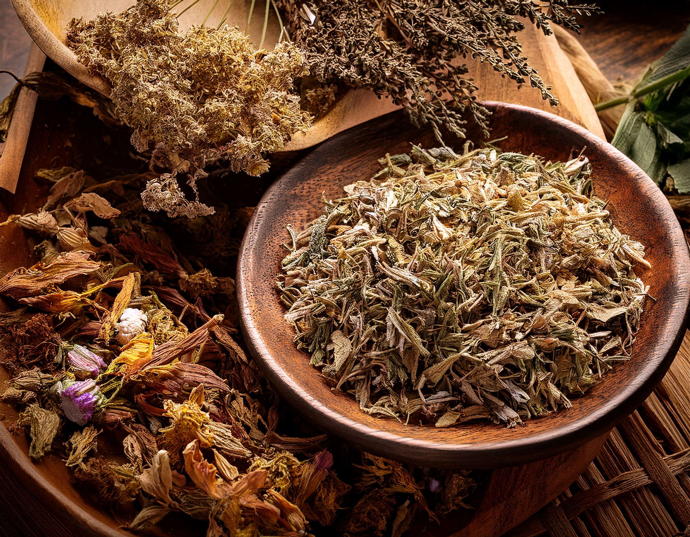 firefly generate an image of dried herbs, natural organic herbal 303399